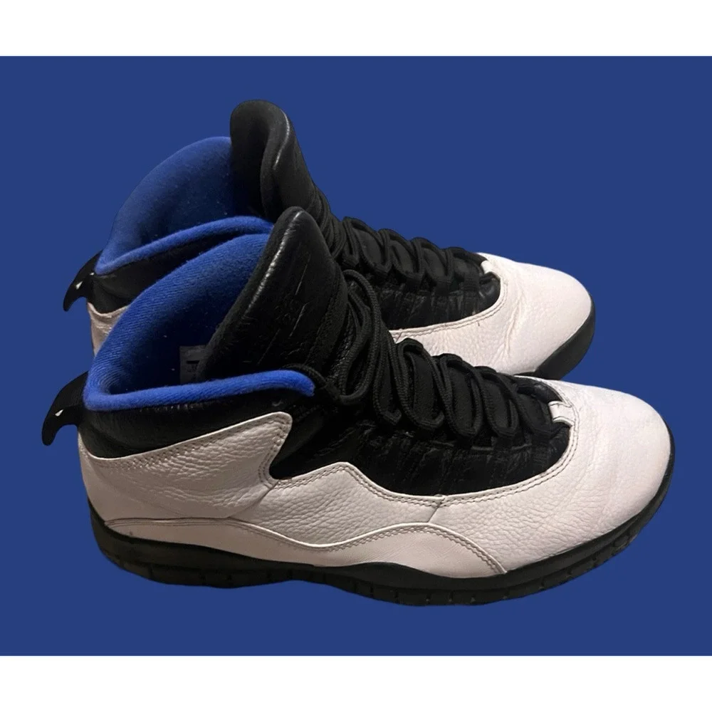 MEN'S SIZE 11.5- Air Jordan 10 Retro 2018 Orlando, Black/White/Blue| 310805-108